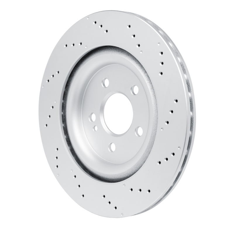 Mercedes-Benz CLA35 AMG Brake Rotor (1) - Rear - R1 Concepts - Drilled Carbon Alloy GeoMET - `20-`25